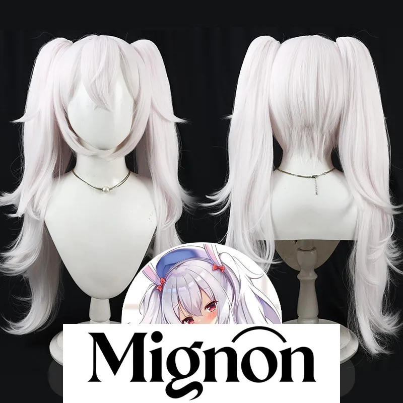 

Миньон Azur Lane Laffey Косплей Парик Светло-Розовый Съемный Перевернутый Двойной Хвост Имитация Кожи Головы