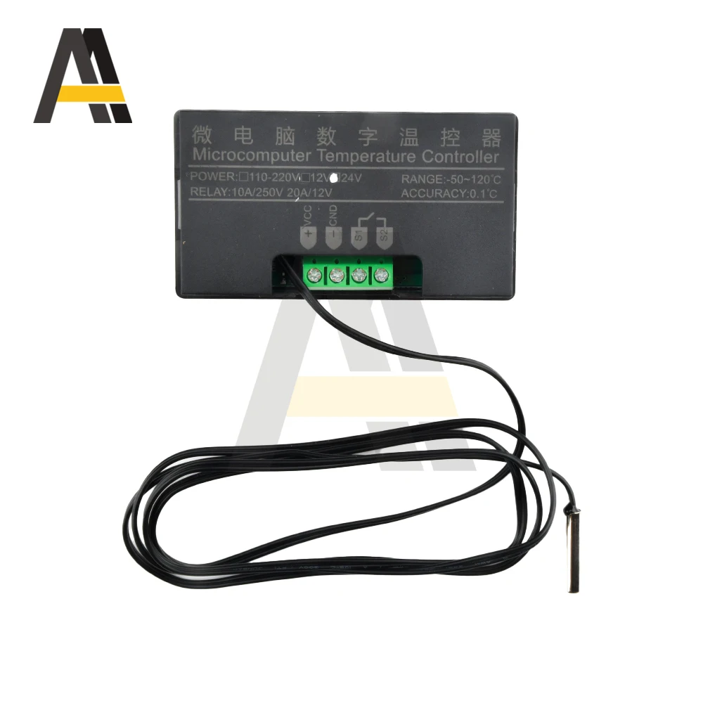 W3230 DC 12V 24V 110V 220V AC controlador de temperatura Digital pantalla LED termostato con interruptor de refrigeración de calefacción Sensor NTC