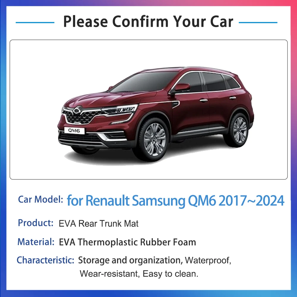 Dla Renault Samsung QM6 Koleos 2 2017 2016 ~ 2023 2022 2019 2018 akcesoria wodoodporna mata bagażnika mata podłogowa