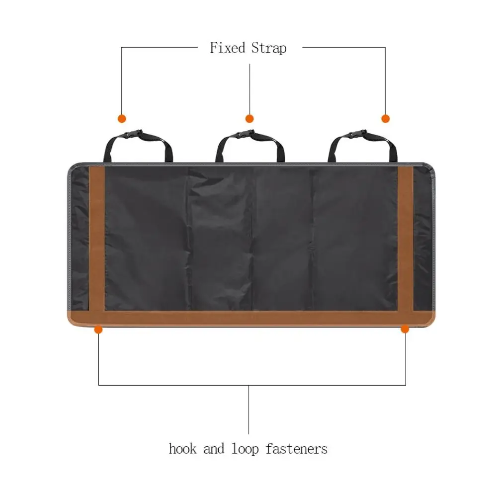 حقيبة تخزين صندوق السيارة بجيوب متعددة، سعة عالية وقابلة للتعديل للمقعد الخلفي، منظم تعليق من قماش أكسفورد لتوفير المساحة #2