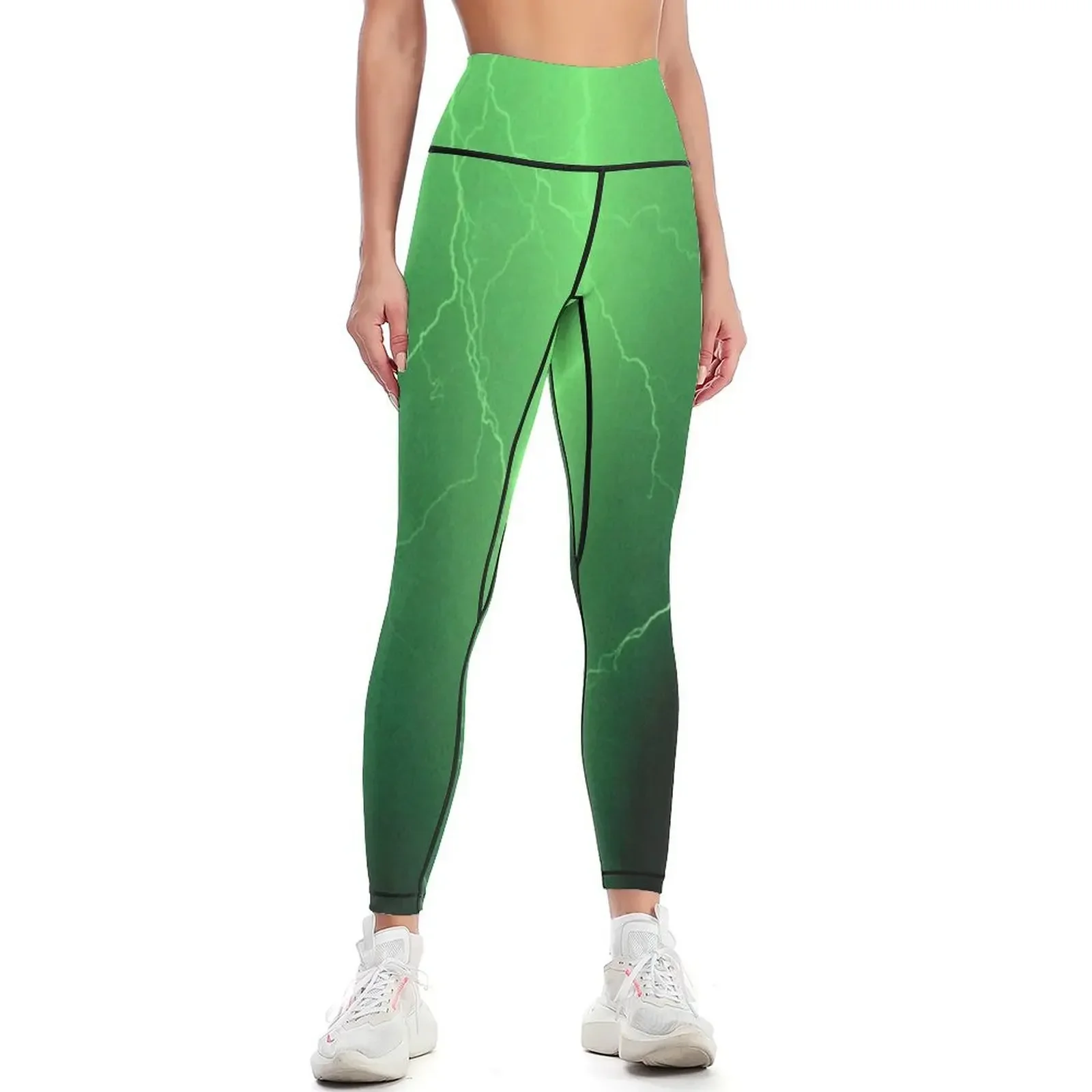 

Green Lightning Leggings push up legging high waist sport pants trousers Womens Leggings