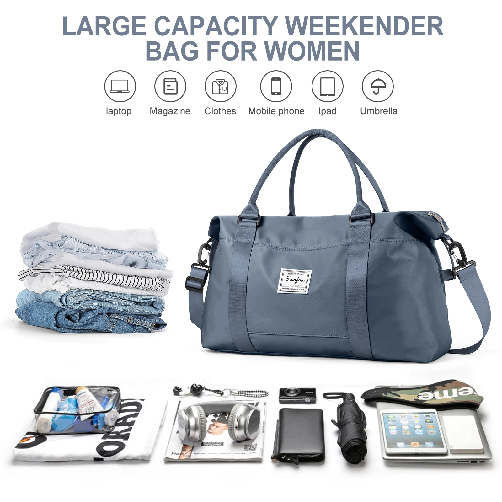 Travel Bag Male Female Large-Capacity Hand Luggage Travel Cabin Aircraft 40x20x25, Short-Distance Travel Weekender Overnight Bag