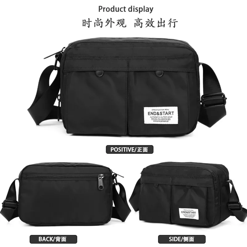 Casual Crossbody Bag for Men Nylon Classic Luxury Messenger Tool Bags Street Travel School Shoulder Pouch Satchel  сумка мужская