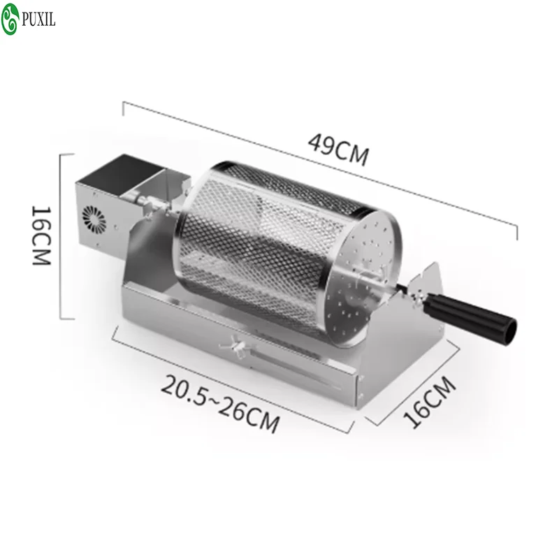 

Круглый гриль-барбекю с автоматическим вращением, решетка для приготовления на открытом воздухе, для копчения и жарки