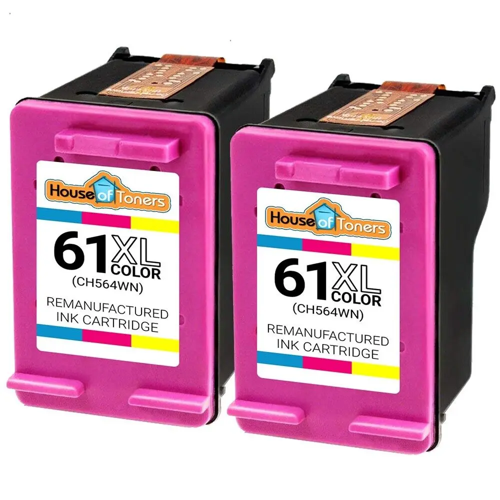 2PK Color 61XL Ink for HP Deskjet 3000 3050 3051A 3052A 3054 3056A