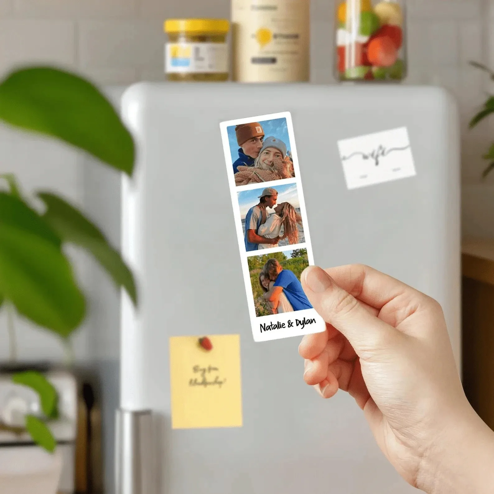 Customized Photo Strip Magnets, Personalized Photo Booth Keepsakes, Family Photo Fridge Magnets, Engagement Photo Gifts