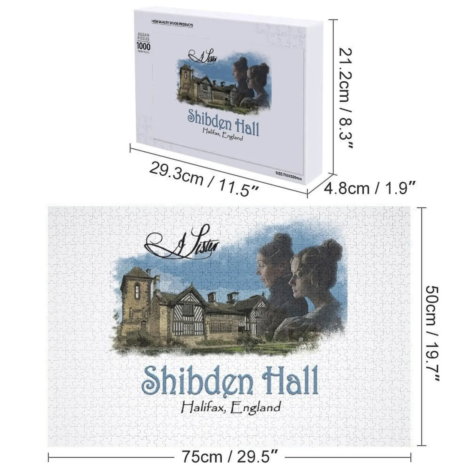 أحجية الصور المقطوعة لقاعة Shibden Hall مخصصة للأطفال على شكل حيوانات خشبية #6