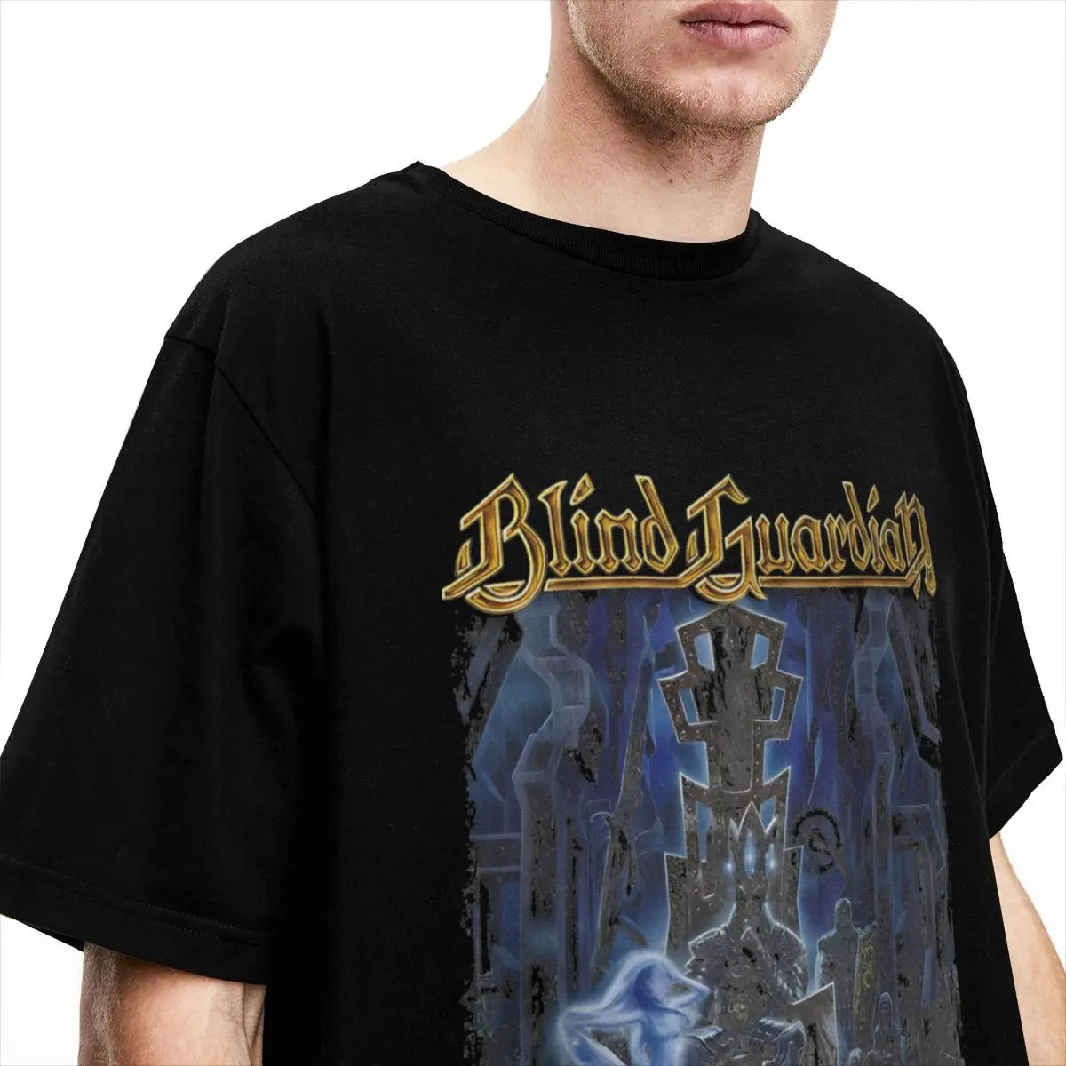 Blind Guardian Merch T-Shirt Men Women Power Metal Band Fashion Pure Cotton Tees Round Collar Short Sleeve New Arrival Tops