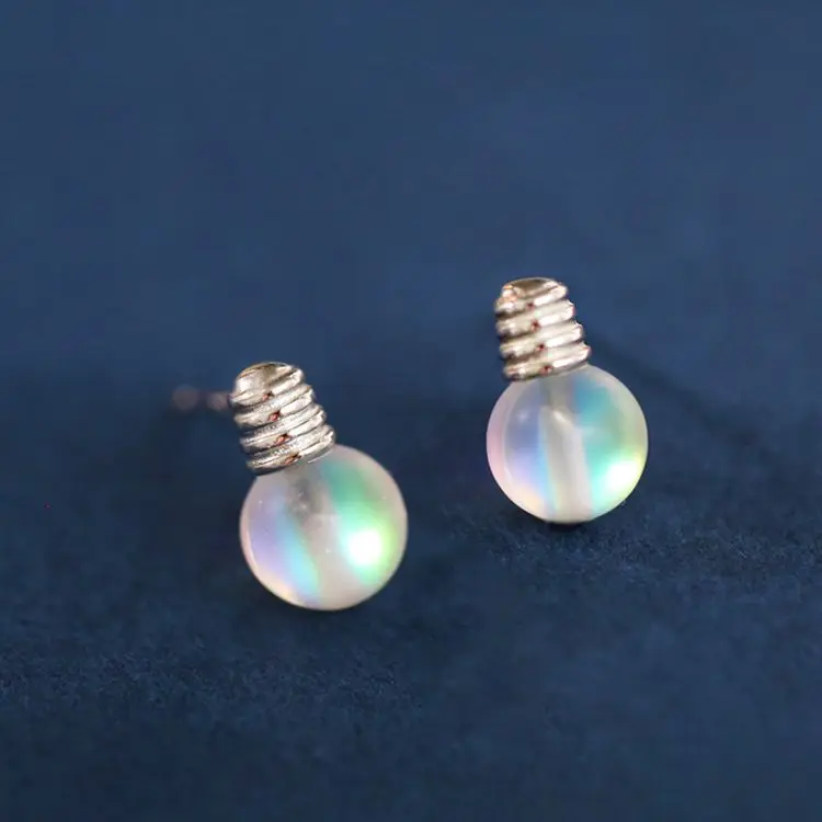 

1 Pair 2023 New Earrings Fun Small Light Bulb Earrings Girls' Jewelry A small Gift given to Guests at a Festive Party