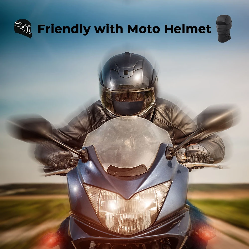 Breathable Motorcycle Balaclava Sun Protection Full Face Mask Reusable Windproof Head Cover Sports Cycling Ski Hood Cap Summer
