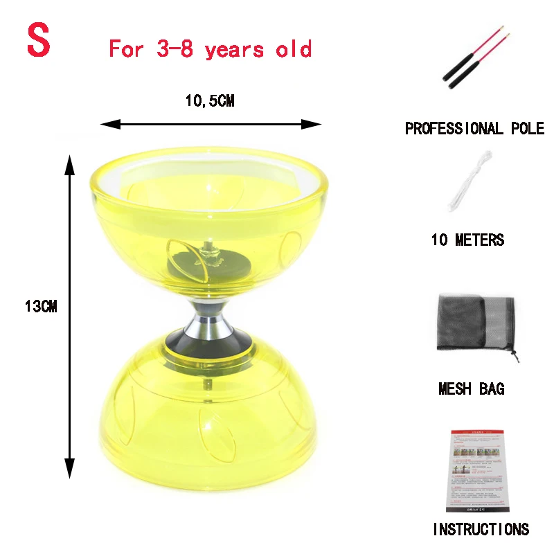 Tragbares Diabolo-Chinesisches Yo-Yo-Diabolo-Set, tragbare Fitnessausrüstung für Erwachsene, Kinder, ältere Menschen, Outdoor, Indoor, Beweglichkeitstraining – Detail 11