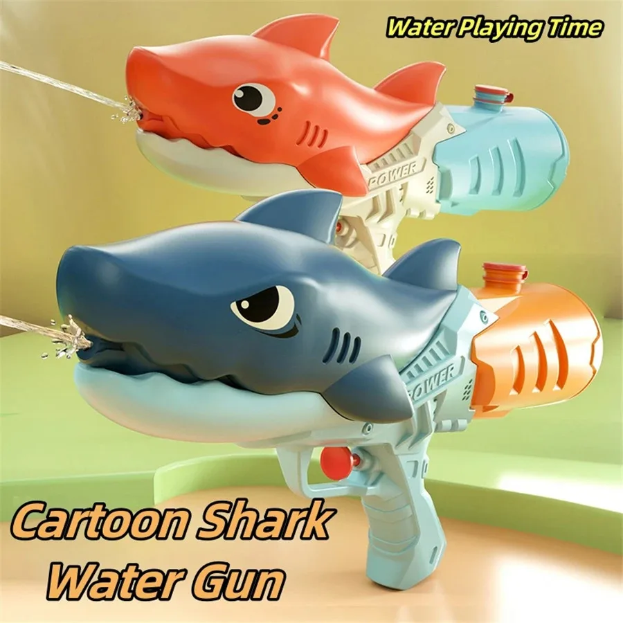 Children's Water Gun Toy Double Nozzle Water Gun Dinosaurs Shark Water Gun Toy, Water Battle, Family Party Game Pool Beach Toys