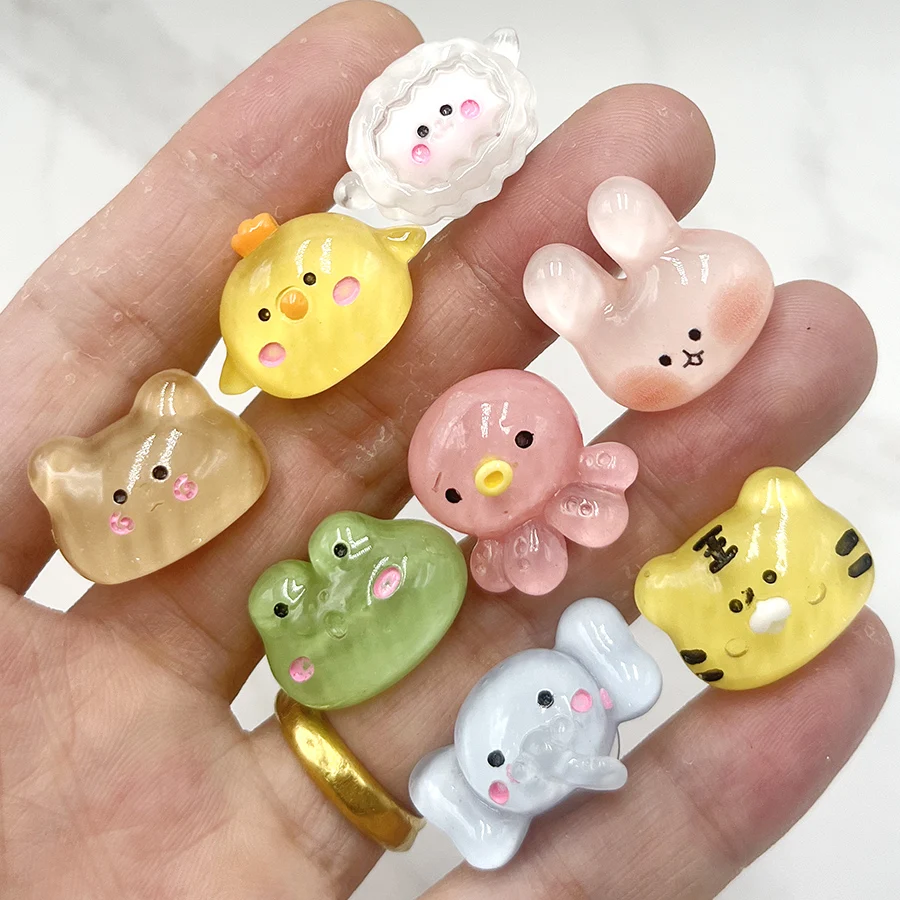 1Pcs Crystal Animal Shoe Charms Accessories Sheep Rabbit Elephant Frog Shoe Upper Pins Decoration Clogs Buckle Kid Party Gift