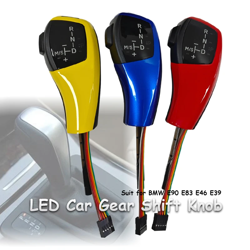 

Автомобильная светодиодная ручка переключения передач для BMW E90 E83 E46 E39 Ручка переключения передач Ручка рычага автоматической коробки передач Аксессуары для шасси E