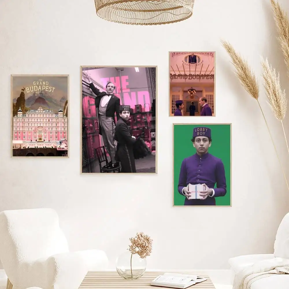 1 قطعة فندق جراند بودابست ملصق ذاتي اللصق فني مقاوم للماء ورقة ملصق مقهى بار غرفة جدار ديكور #3
