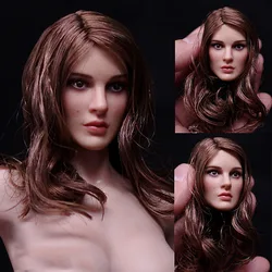 KIMI TOYS 1/6 Scale Sexy Famous American Actress Natalie Portman PVC Head Sculpt Carved Model for 12 inches Suntan Skin Body