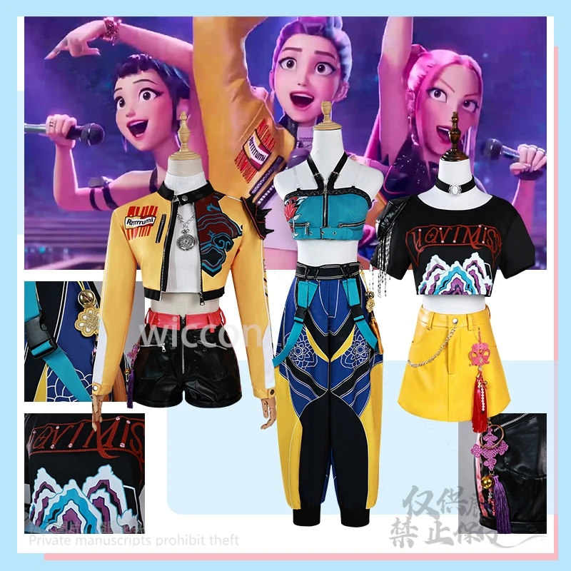 Disfraz de Cosplay de Anime Rumi Zoey Mira, Kpop, cazadores de demonios, juegos completos, vestido elegante, actuación, disfraz de ídolo personalizado para mujeres y niñas