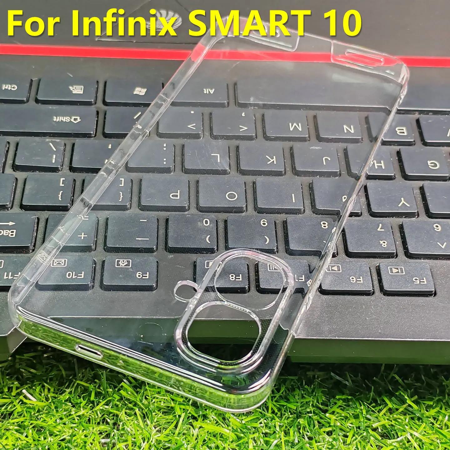 Infinix Smart 8、10 Pro、Hot 60 Pro用ケース、クリスタルハードPCフルカバー、クリアカメラ保護バックシェル