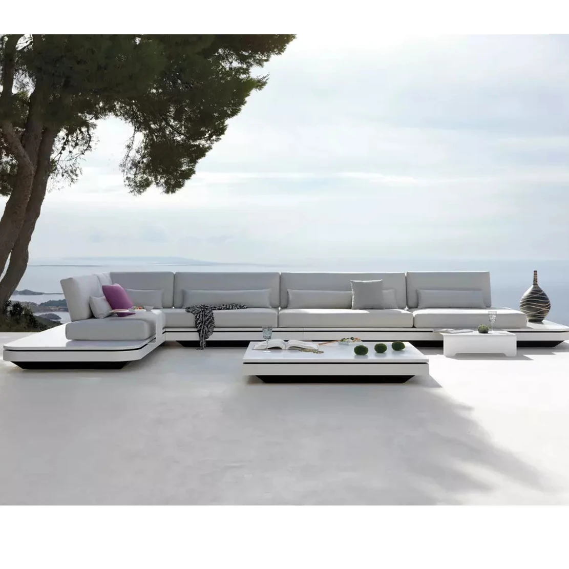 

Hand-craft Metal Aluminum Frame Hotel Villa Projects Patio Garden Sofa Garden Sets