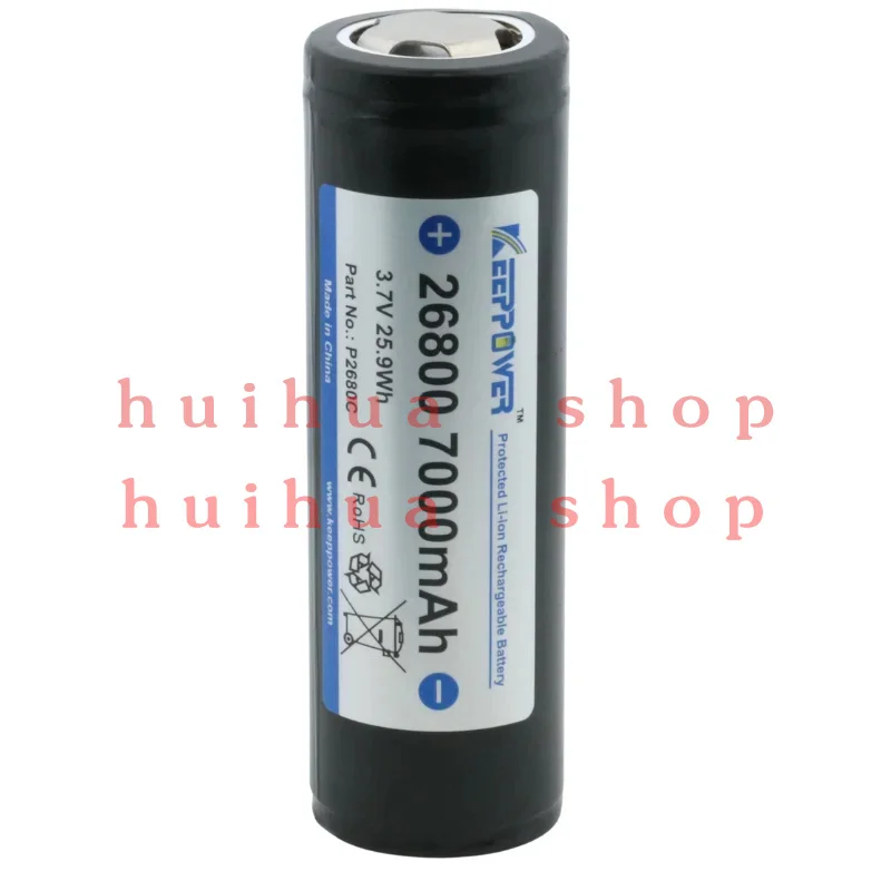 Keeppower P2680C 7000mAh Protected Li-ion Rechargeable 26800 Battery for Flashlight