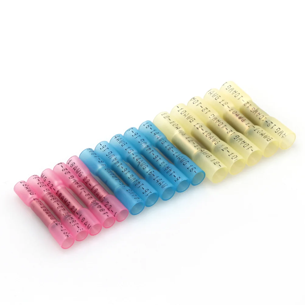 

200 pcs Waterproof Insulated Crimp Terminals 3 Sizes Flat Marine Auto Wiring Connectors Heat Shrink Tube Set Sleeving Wrap