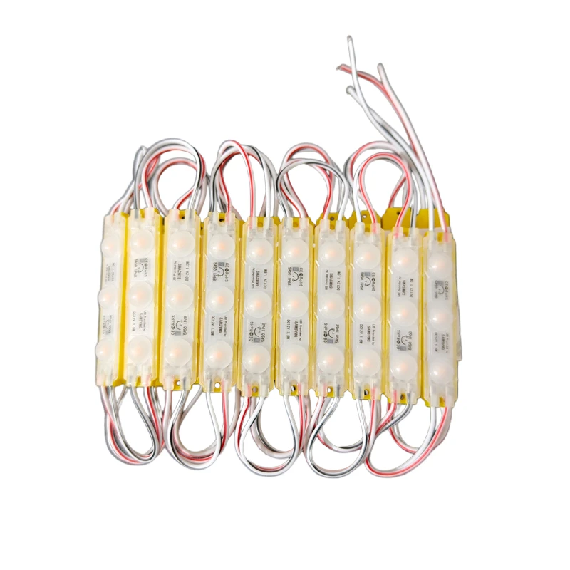 200pcs-pack 2835 SMD ultrasonic led module 12V DC 3 LED Module Injection Waterproof IP67 Decorative 2835 Hard Strip Bar Light