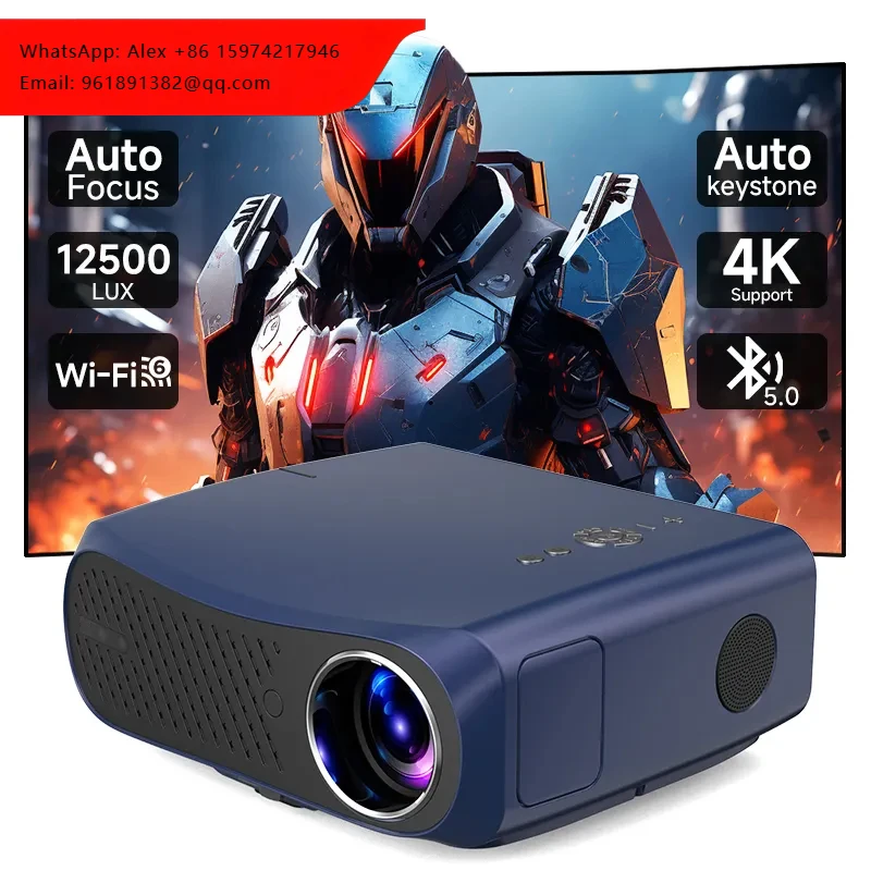 

OEM-проектор A12AB 4K Smart HD LED с Wi-Fi 5G, 12000 лм, USB, Android, для домашнего кинотеатра, хит продаж