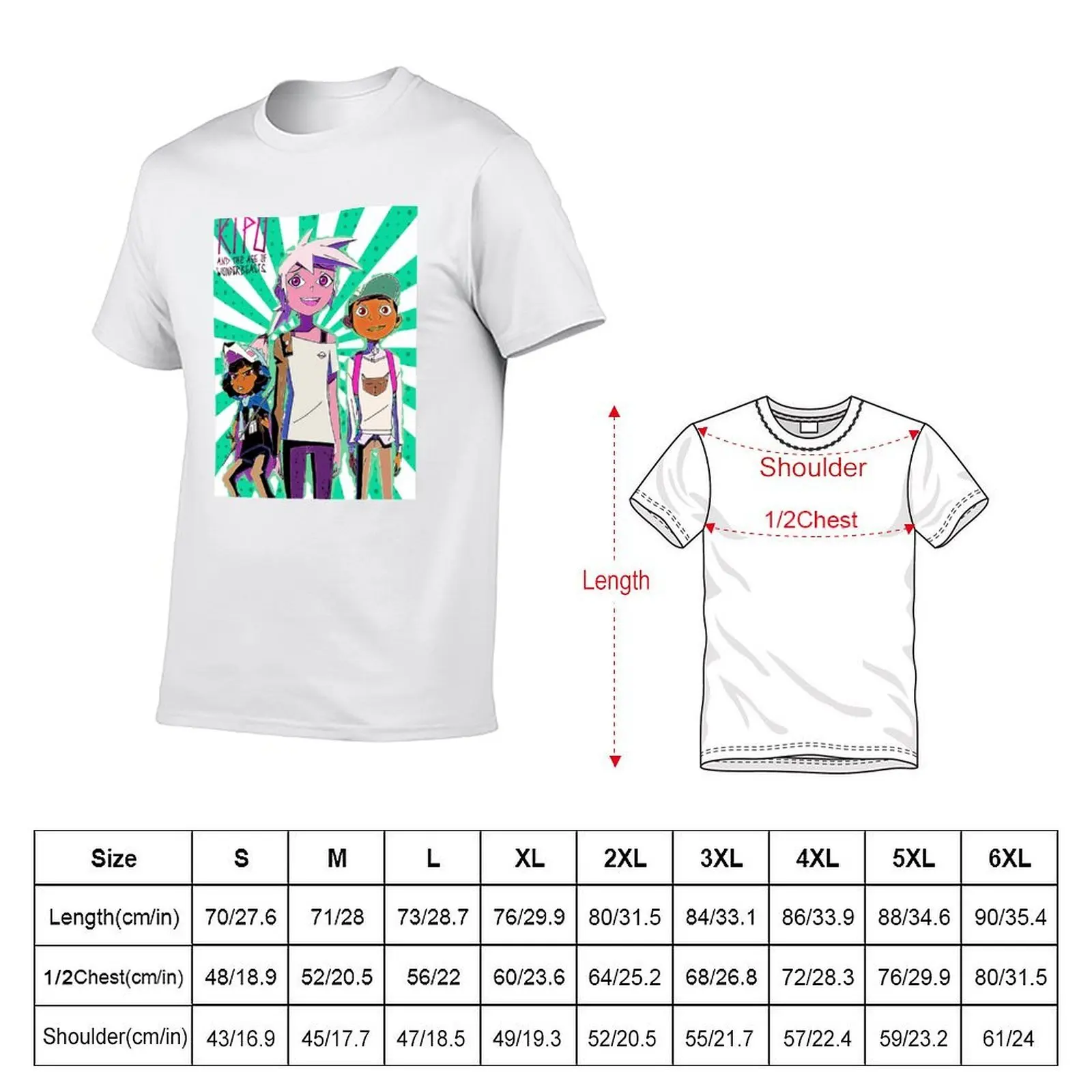 kipo and the age of wonderbeasts retro T-Shirt plus size tops Aesthetic clothing mens t shirt graphic