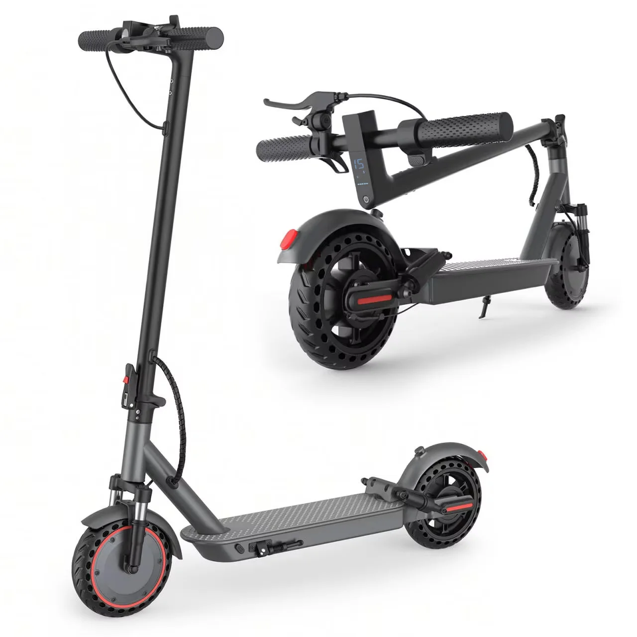 AOVOPRO LP10 Elektroroller mit Doppelter Stoßdämpfung 35KM 10 Zoll Super Höchstgeschwindigkeit Tempomat LED-Licht Elektro-Kickscooter