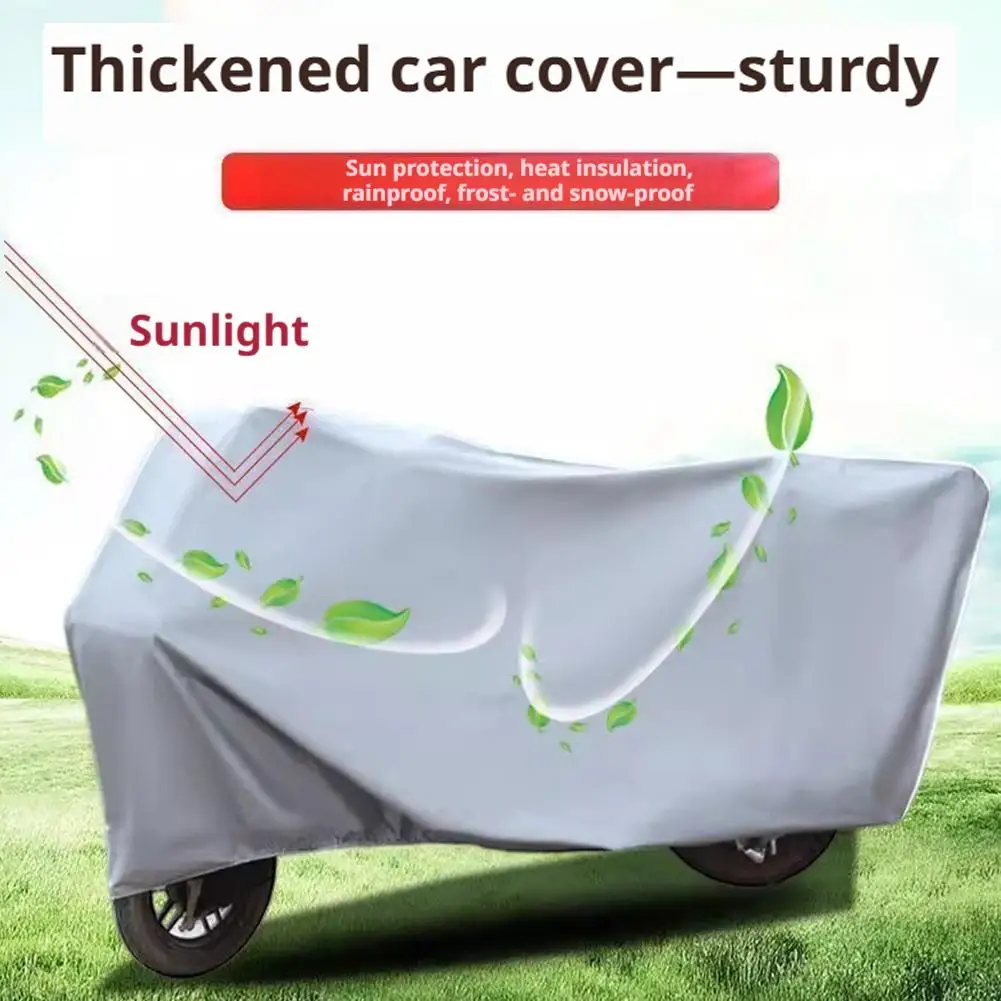 Motorcycle Cover Motor Rain Cover Waterproof Dustproof UV Protective Cover Coat Indoor Outdoor Motorbike Scooter Cover