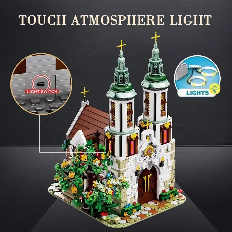 New Arrival Reobrix 66023 St Andrew's Church MOC Building Block DIY Assemble Model Street View Bricks For Children's Day