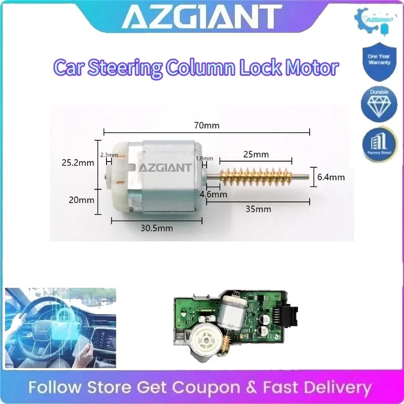 AZGIANT FC-280 Car Steering Column Lock Motor Low Noise High-Speed Car Interior Accessories for 2002-2006 Nissan Altima MK3