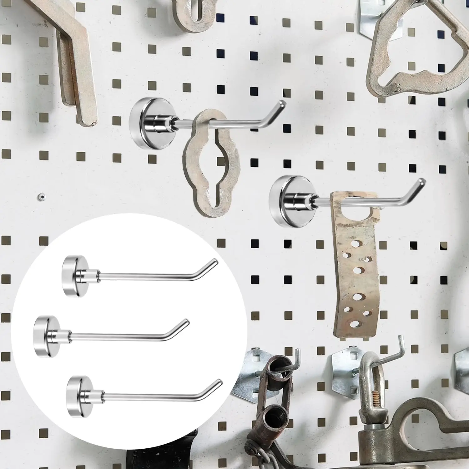 4/6 Stück Große Magnethaken, 7,1 cm Lange Hochleistungs-Magnethaken Starke Magnetische Aufhänger für Kreuzfahrtschiffe Garage Küche – Detail 11