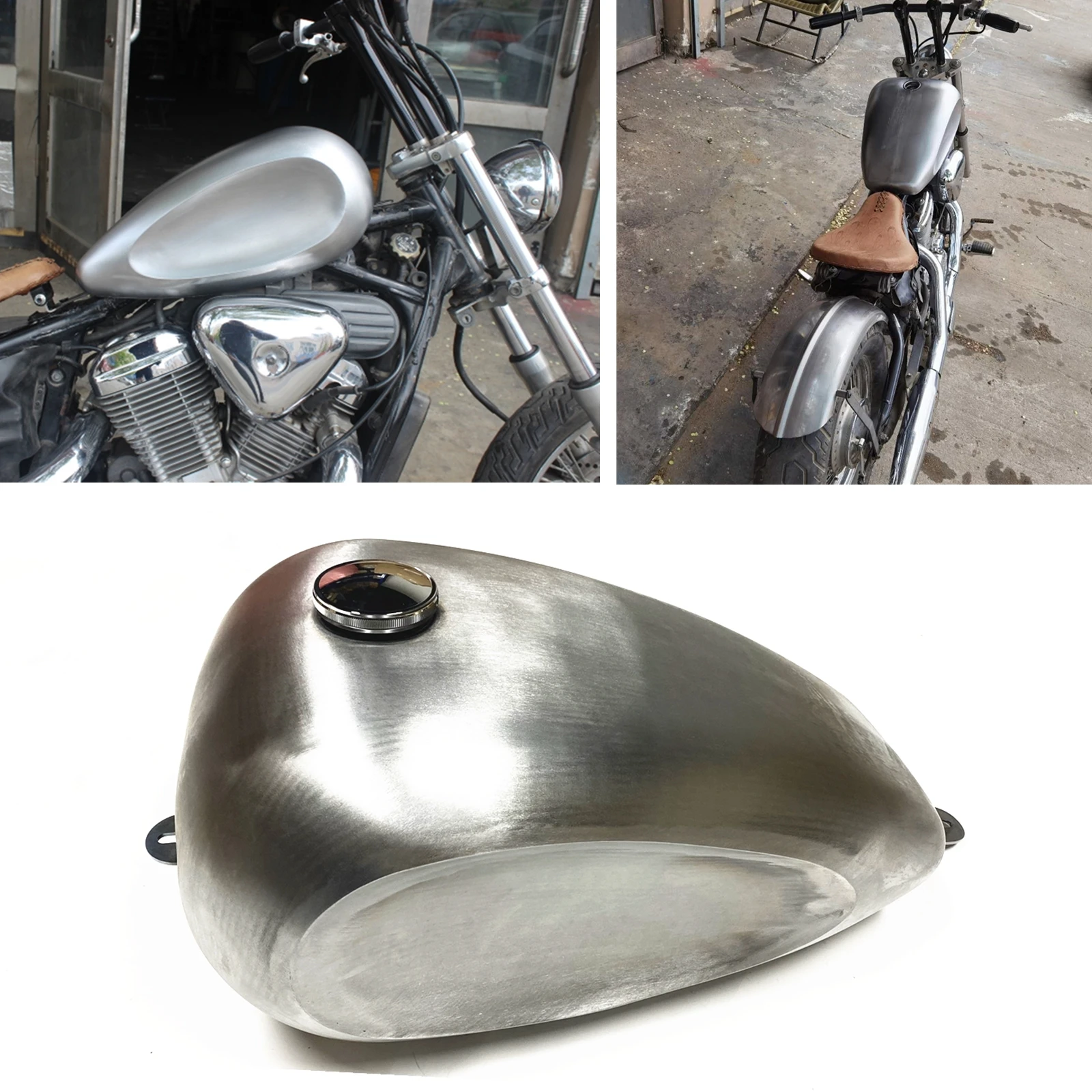 15L Petrol Gas Fuel Tank For Honda Steed 400/600 With Cap Motorcycle Modified Motorbike Oil Can