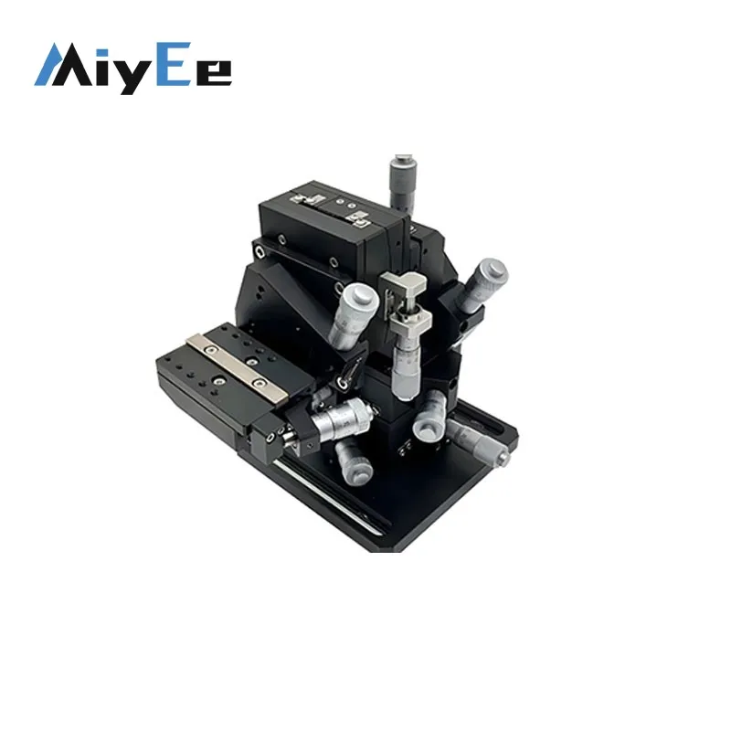 LSD-OH6W-L (Left Handed) 6-Axis Stage Fiber Alignment Stage Manual Sliding Table w/ Micrometer Heads