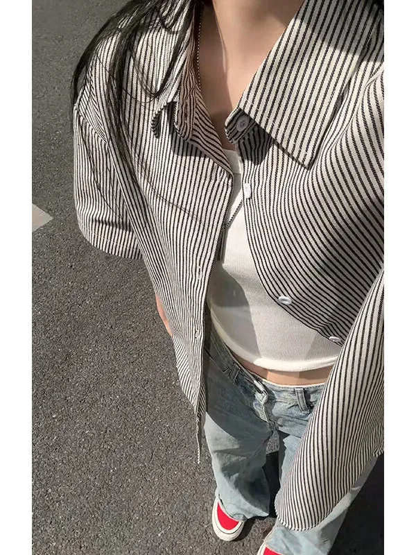 

Мужская летняя легкая куртка Bla Vertical Striped ort Sve в стиле ретро, для активного отдыха, с защитой от солнца, свободного кроя