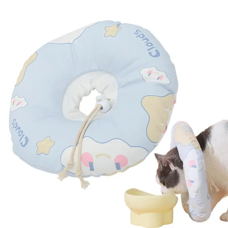 Pet Cat Dog Cloud Collar Adjustable Anti-bite Wound Healing Cats Protective Neck Collar Cone Recovery Wound Cats Cones