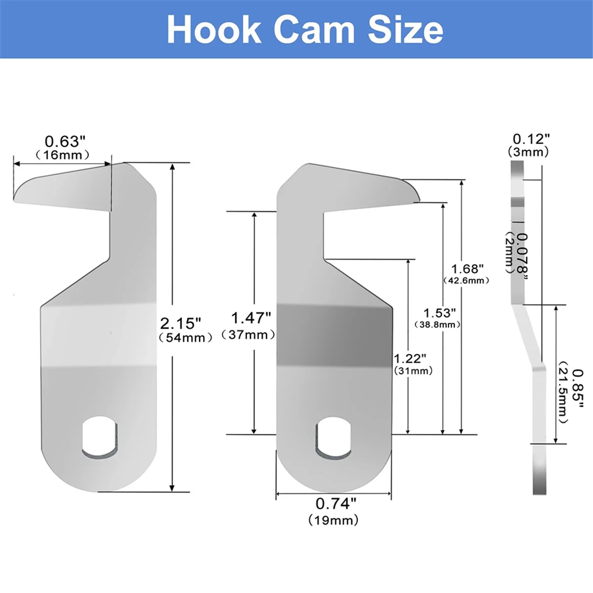 Black Tool Box Lock with Key,Same Key Cabinet Lock,Hook Cam,Tubular Cam Lock,Zinc Alloy,RV LOCK CM1917 CM1930 1-1/8-Inch