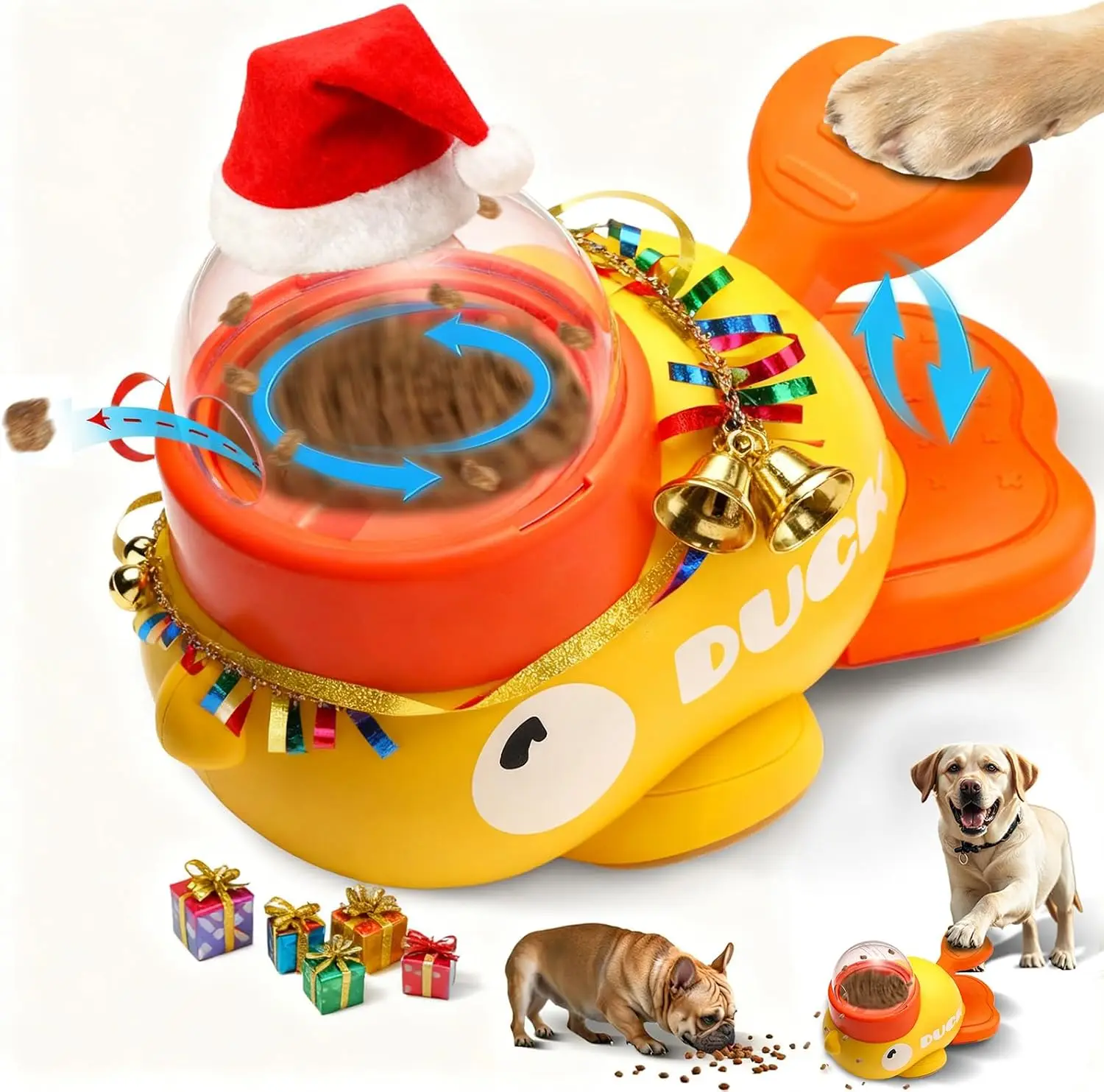 Puppy Missing Food Toy Anti-slip Bottom Dog Cat Pet Feeder Little Yellow Duck Interactive Puzzle Dog Feeding Machine