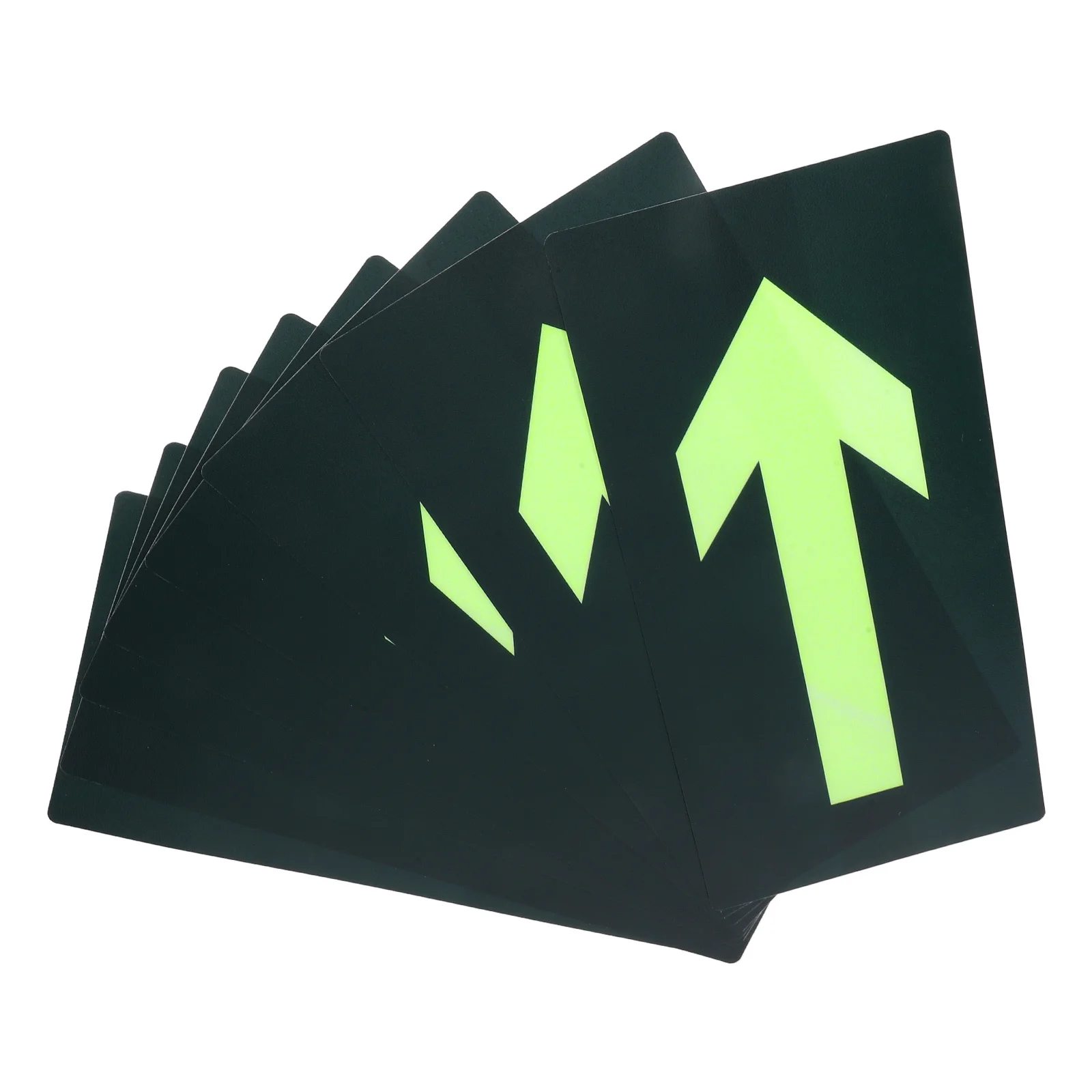 

8Pcs Luminous Exit Arrow Stickers Waterproof Self Adhesive Emergency Fire Evacuation Safety Signs for Supermarkets Malls Public
