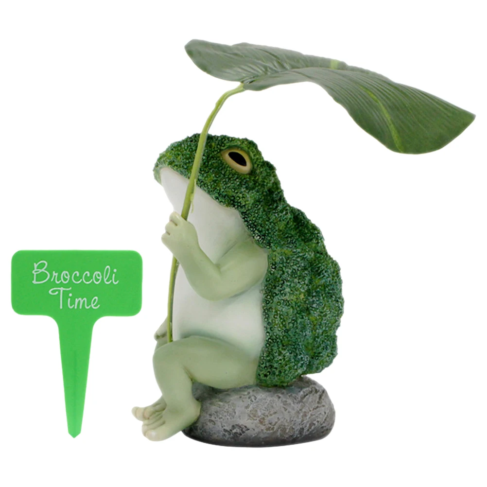 

Украшения в виде лягушки, украшения, статуя, мини-скульптура, фигурки из смолы, миниатюрные брокколи, уличные