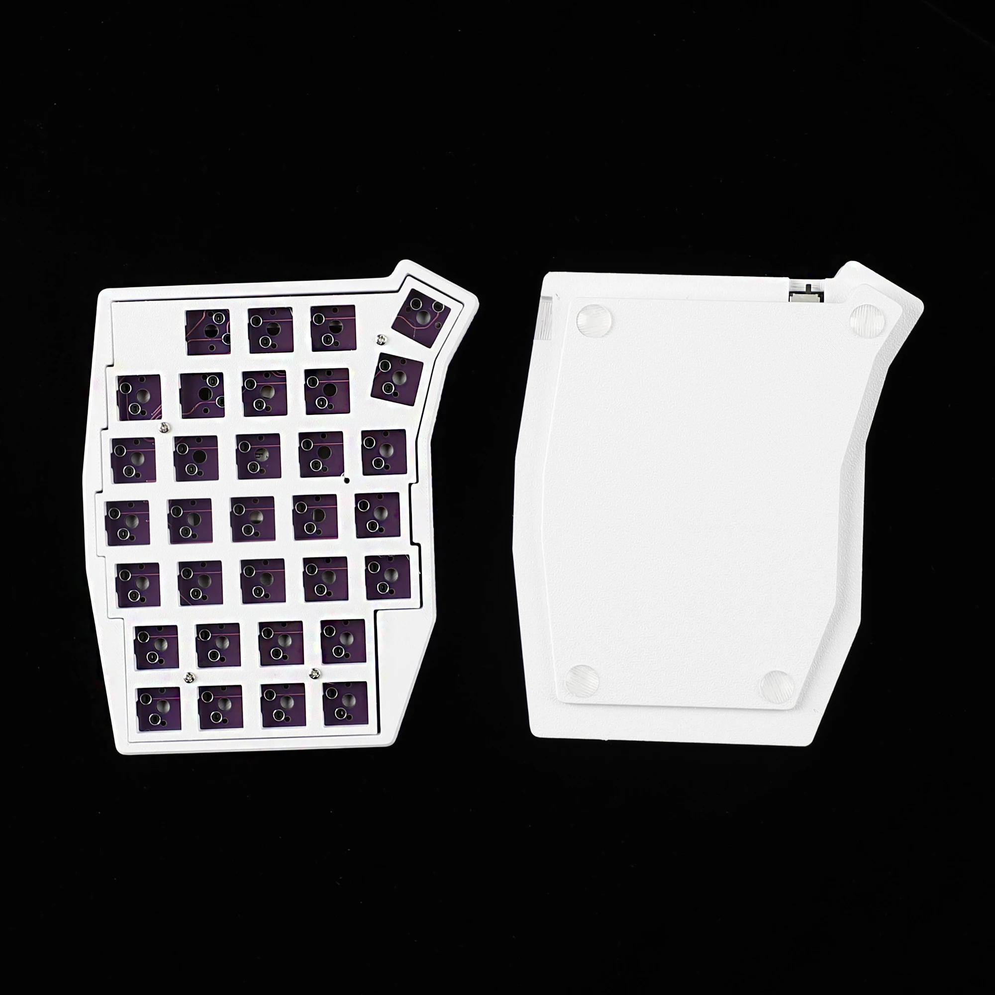 YMDK Sofle 2.4Ghz Wireless Split 64 مريح Hotswappable 60% تخطيط ثلاثي الأبعاد PLA Vial جميع المفاتيح مجموعة لوحة مفاتيح الألعاب القابلة للبرمجة