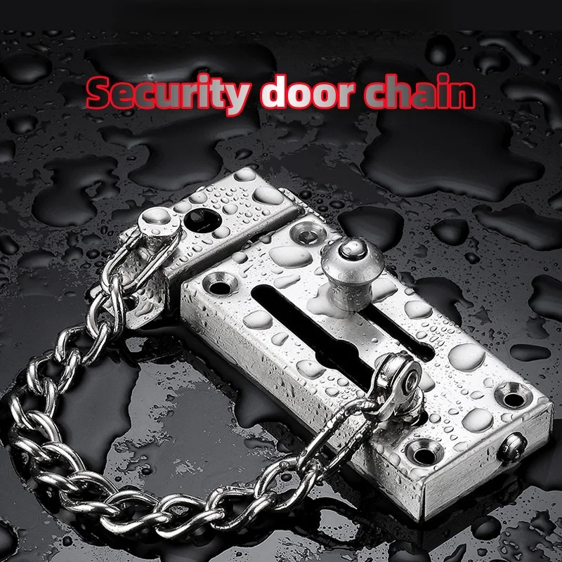 

1/2 Piece Stainless Steel Anti-theft Door Chain Safety Lock Door Inner Buckle Anti-lock Bolt Lock Chain Anti-theft Door Buckle