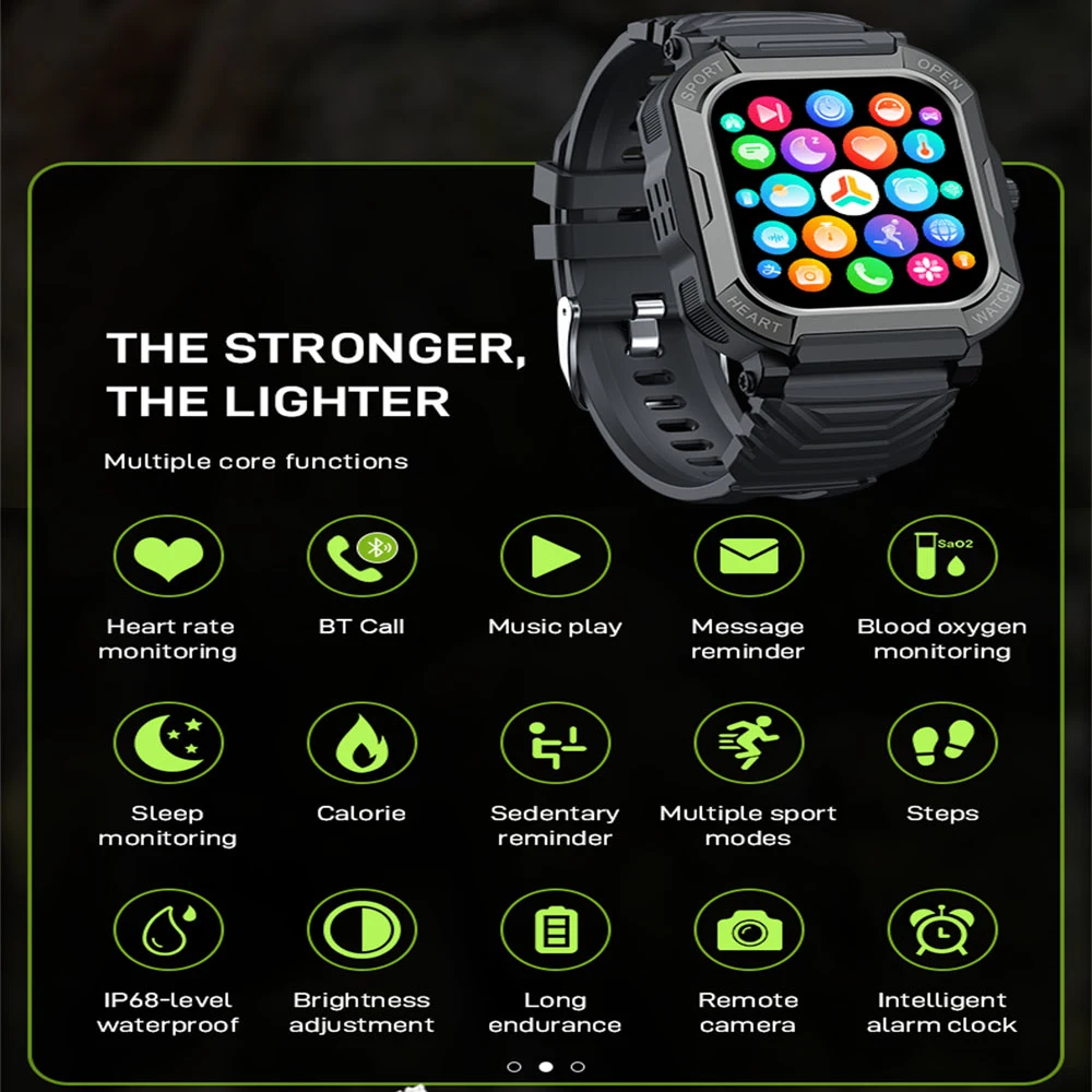 2023 NEW Men Smart Watch Bluetooth Call 1.9-Inch Fitness Bracelet IP68 Waterproof Outdoor Sports Wome Smartwatch For Android IOS