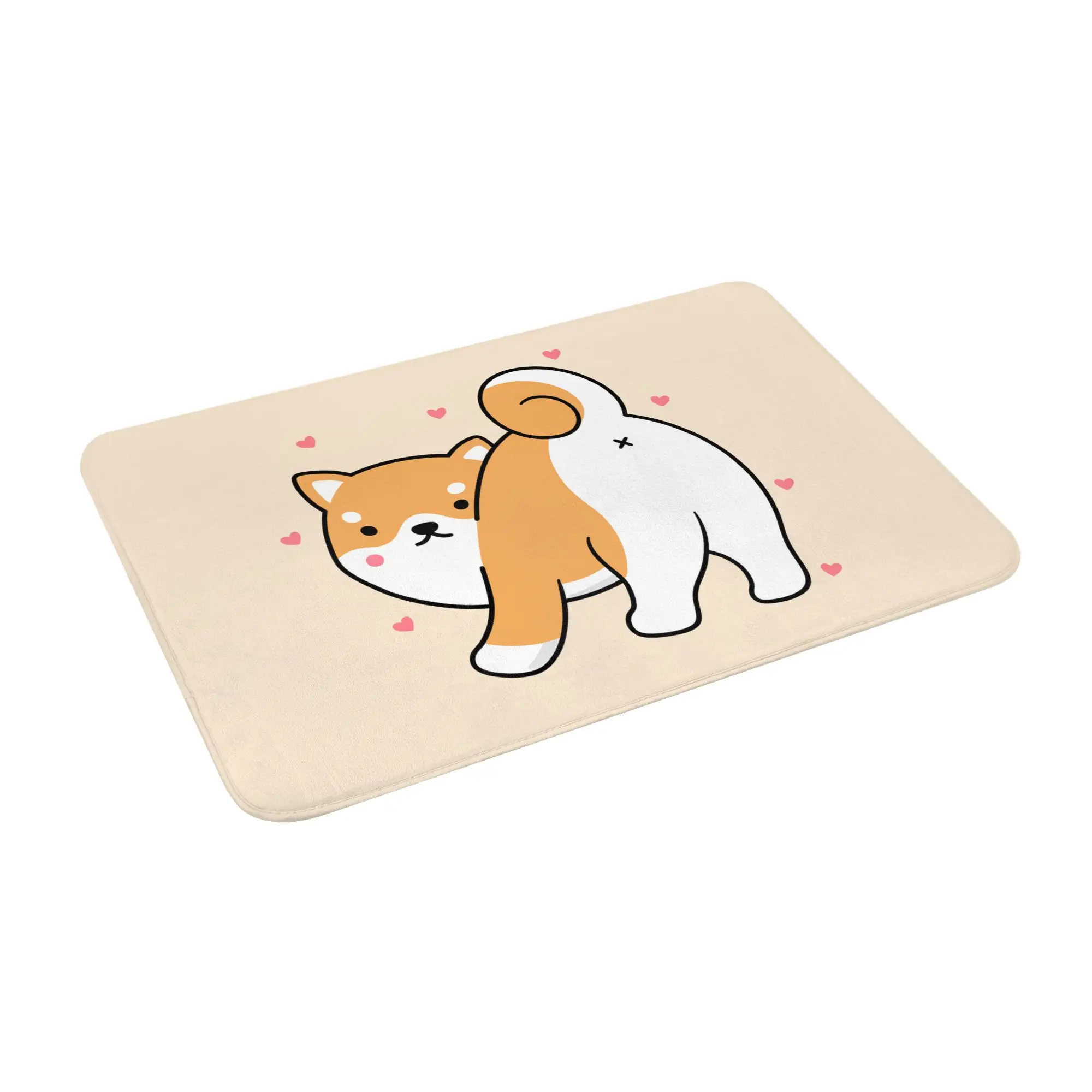 لطيف الكرتون شيبا Inu مضحك ممسحة عدم الانزلاق مدخل الحمام المطبخ الطابق باب الحصير المرآب السجاد البساط #2