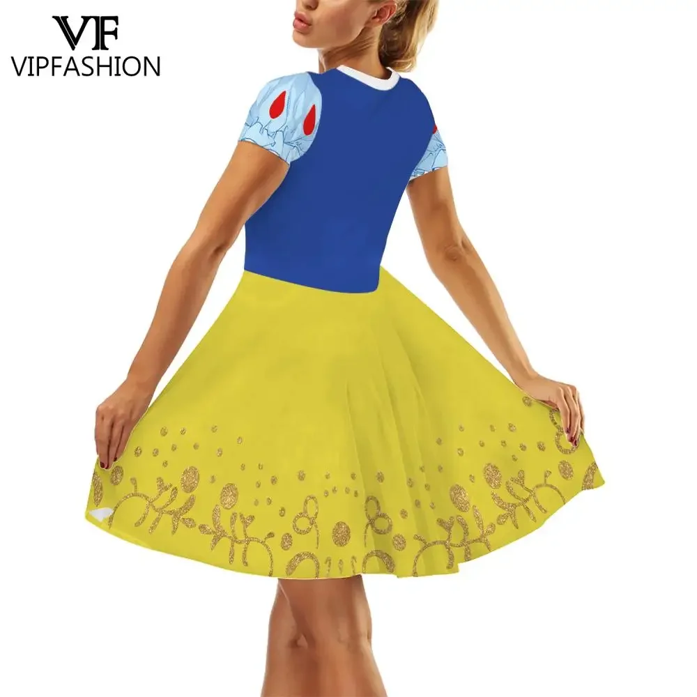 

VIP FASHION Fairy Tales Cosplay Dress Girl Women Halloween Princess Dresses Movie Party Costume Mother Daughter Matching Outfit