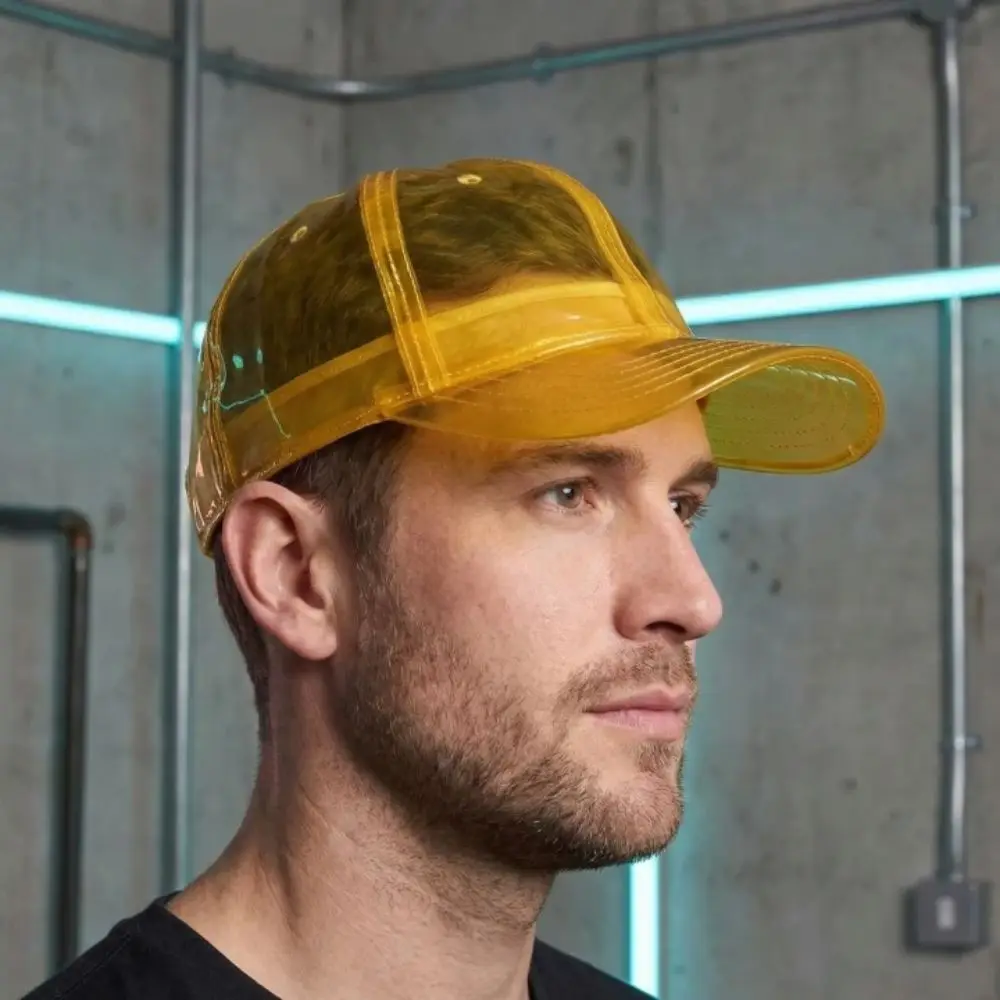 Adjustable Brim Water-Splashing Festival Hats Transparent Waterproof PVC Water-Sprinkling Hats Sunscreen UV Protection