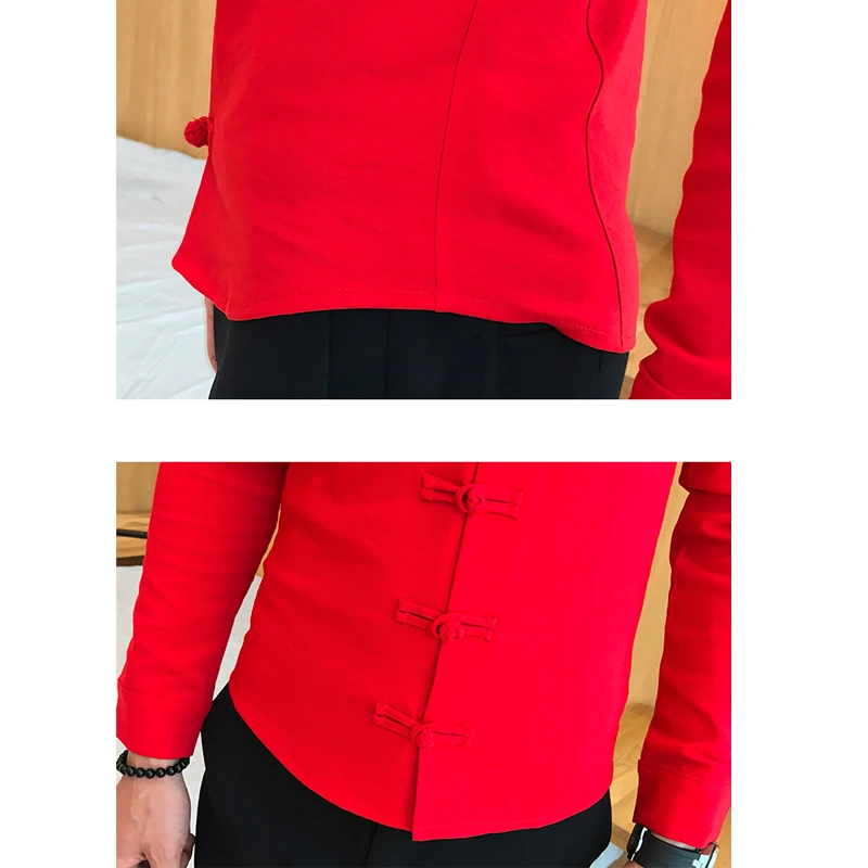 Men Long Sleeve Cotton Linen Shirt Mandarin Collar Traditional Chinese Kimono Style Big Size White Casual Dress Shirts Autumn