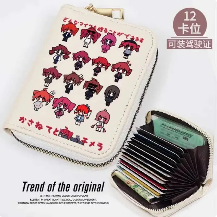 

Anime Kasane Teto Fashion Wallet PU Purse Card Coin Zipper Cash Holder Bag Cosplay Gift B2280 Anime