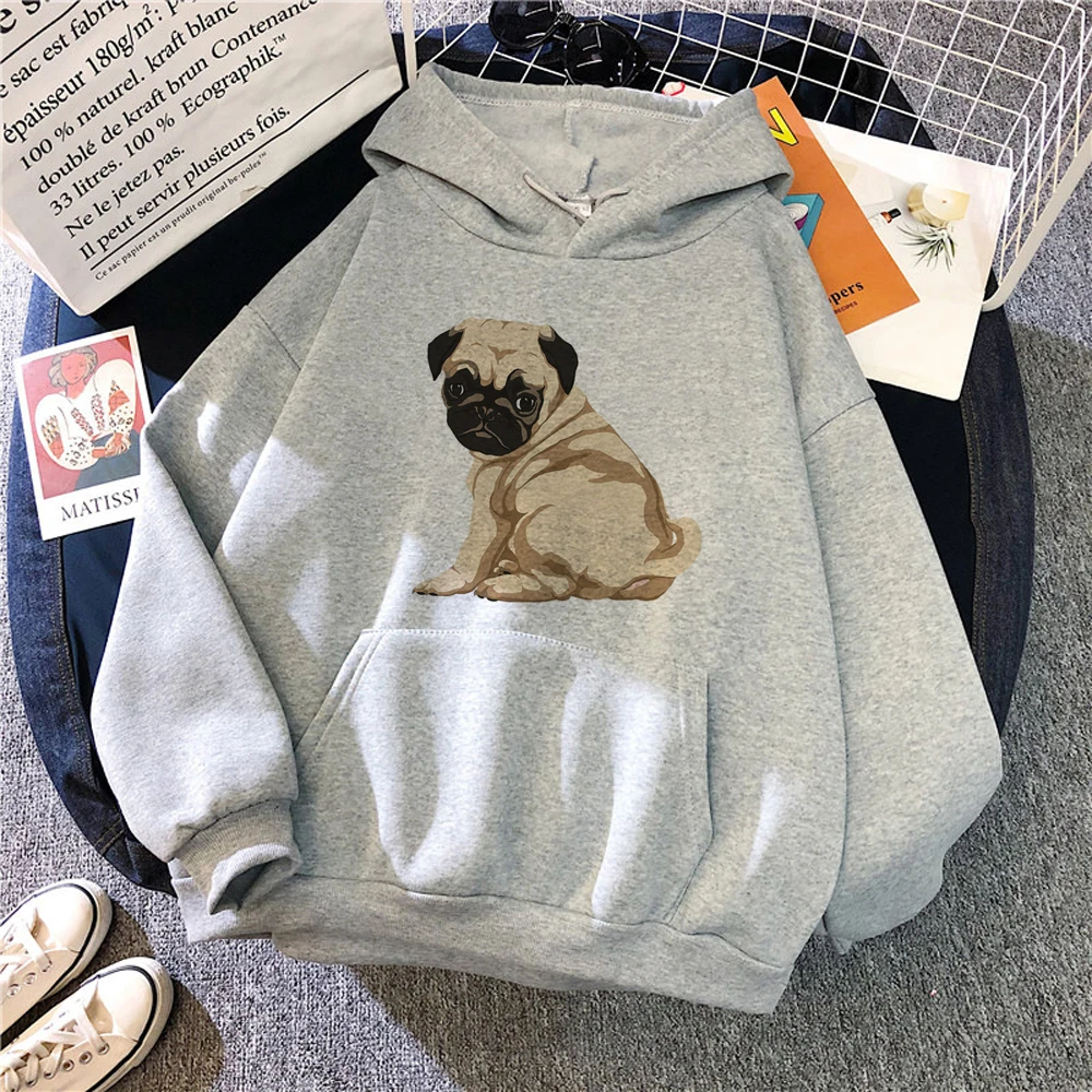 Pug hoodies women harajuku anime hoddies clothes female Korean style Pullover